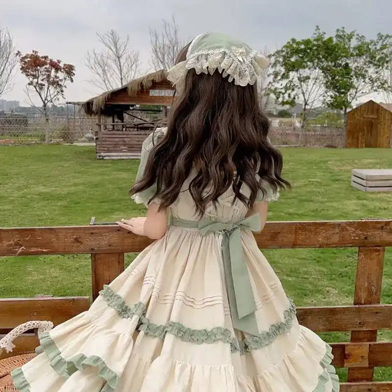 Vintage-inspired Lolita dress with softcore cottagecore aesthetic