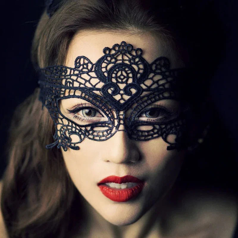 VIP Midnight Lace Mask with delicate design, comfortable fit, and playful baddie energy