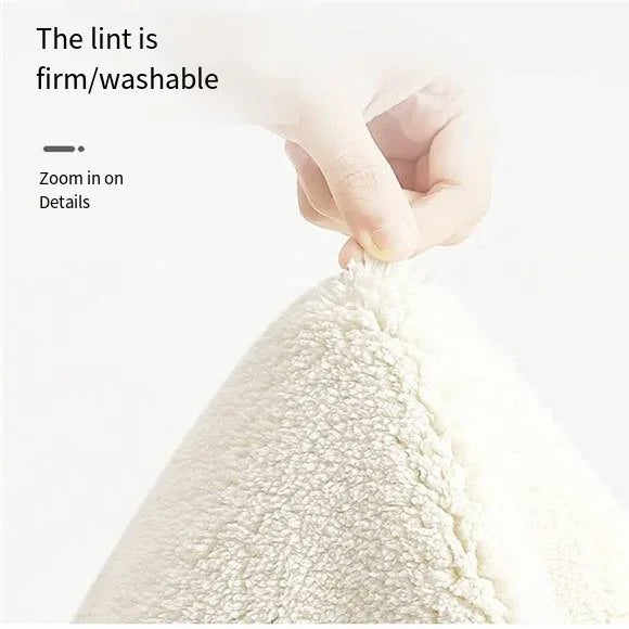Close-up of soft but firm lint material on kawaii rug, washable and durable for littles or ABDL bedroom setup