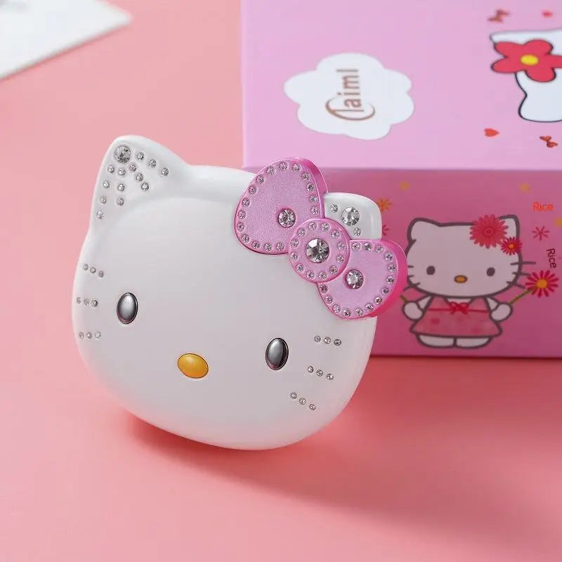 Compact white kawaii flip phone, ideal for collectors and nostalgic tech lovers