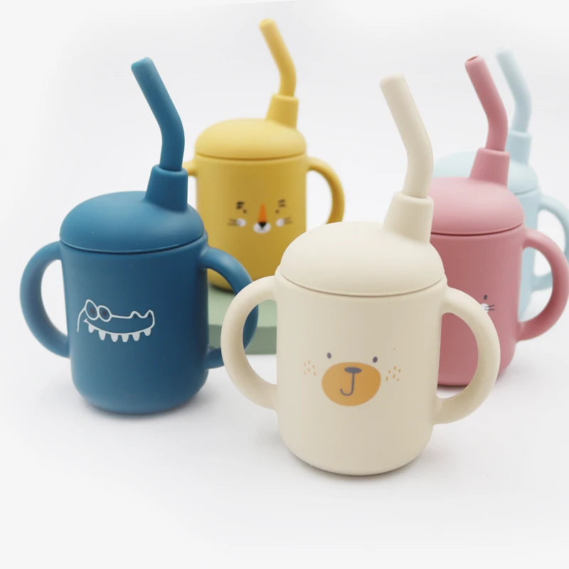 Zoo animal themed sippie bottle with BPA-free materials for cozy babycore, DDLG, and ABDL play