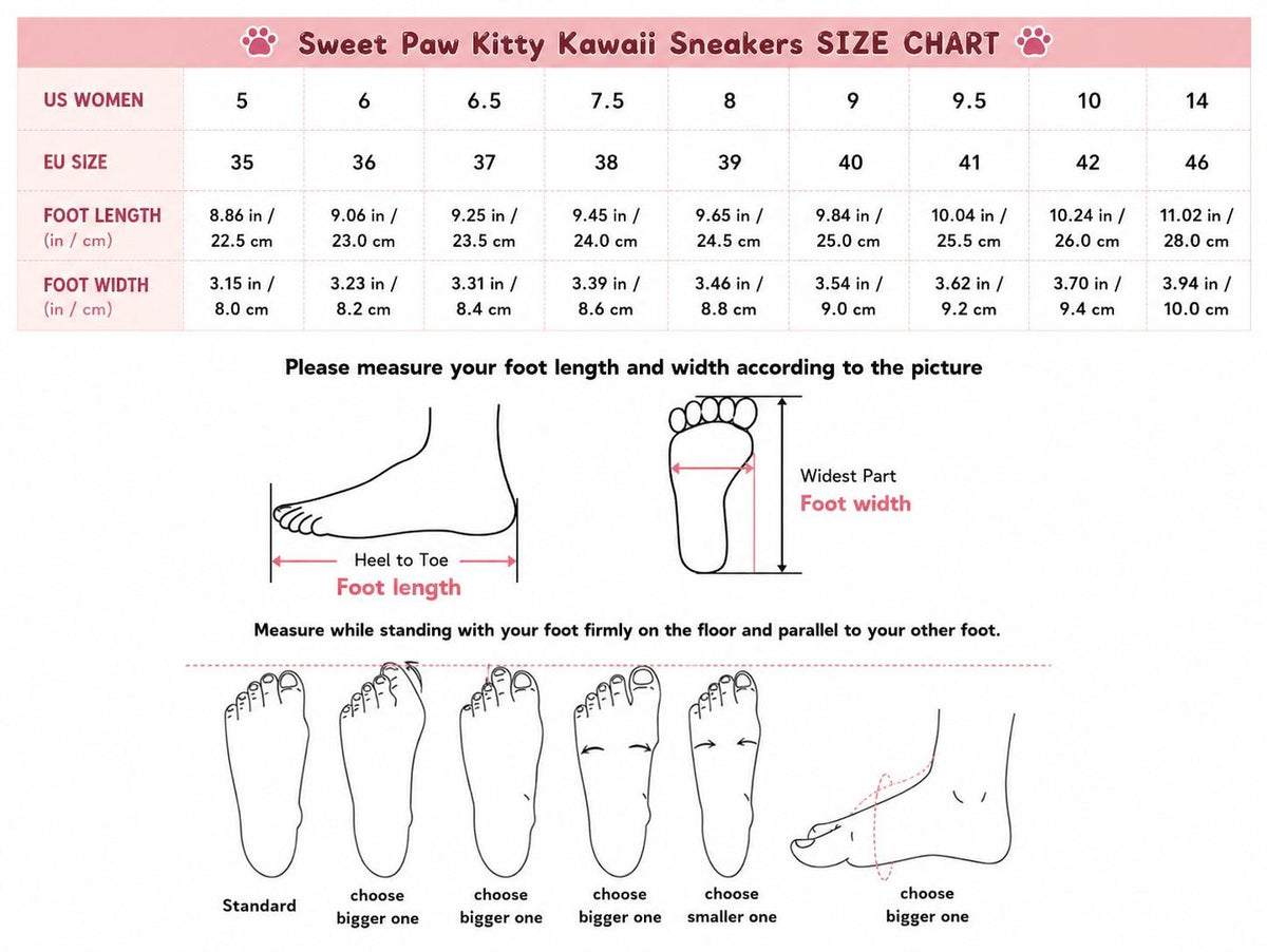 Sweet Paw Kitty Kawaii Sneakers