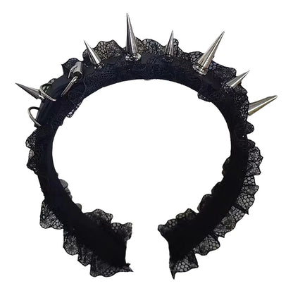 Gothic Doll Spike Lace Headband