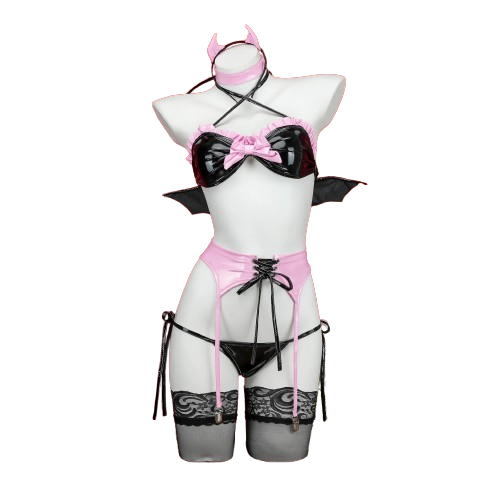 Pink Devil Bat Brat Cosplay Set
