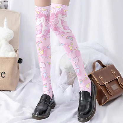 ABDL sparkly unicorn stockings pastel partycore bratty kawaii vibe