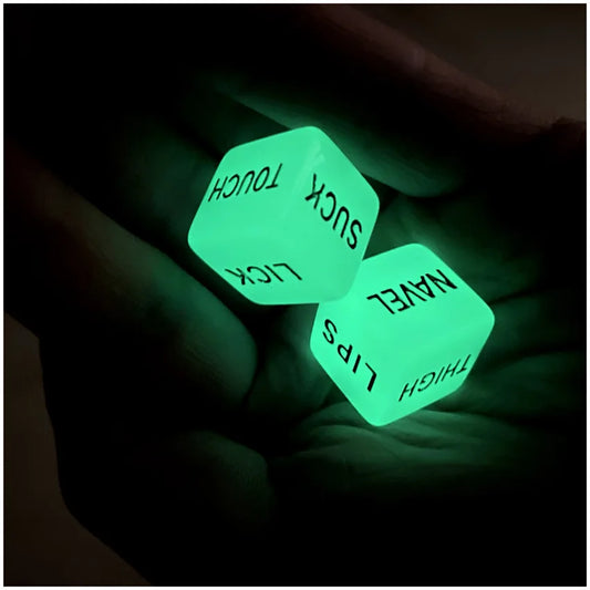 After Dark Seduction Dice Set for couples, glow-in-the-dark adult dice to spark desire and playful intimacy