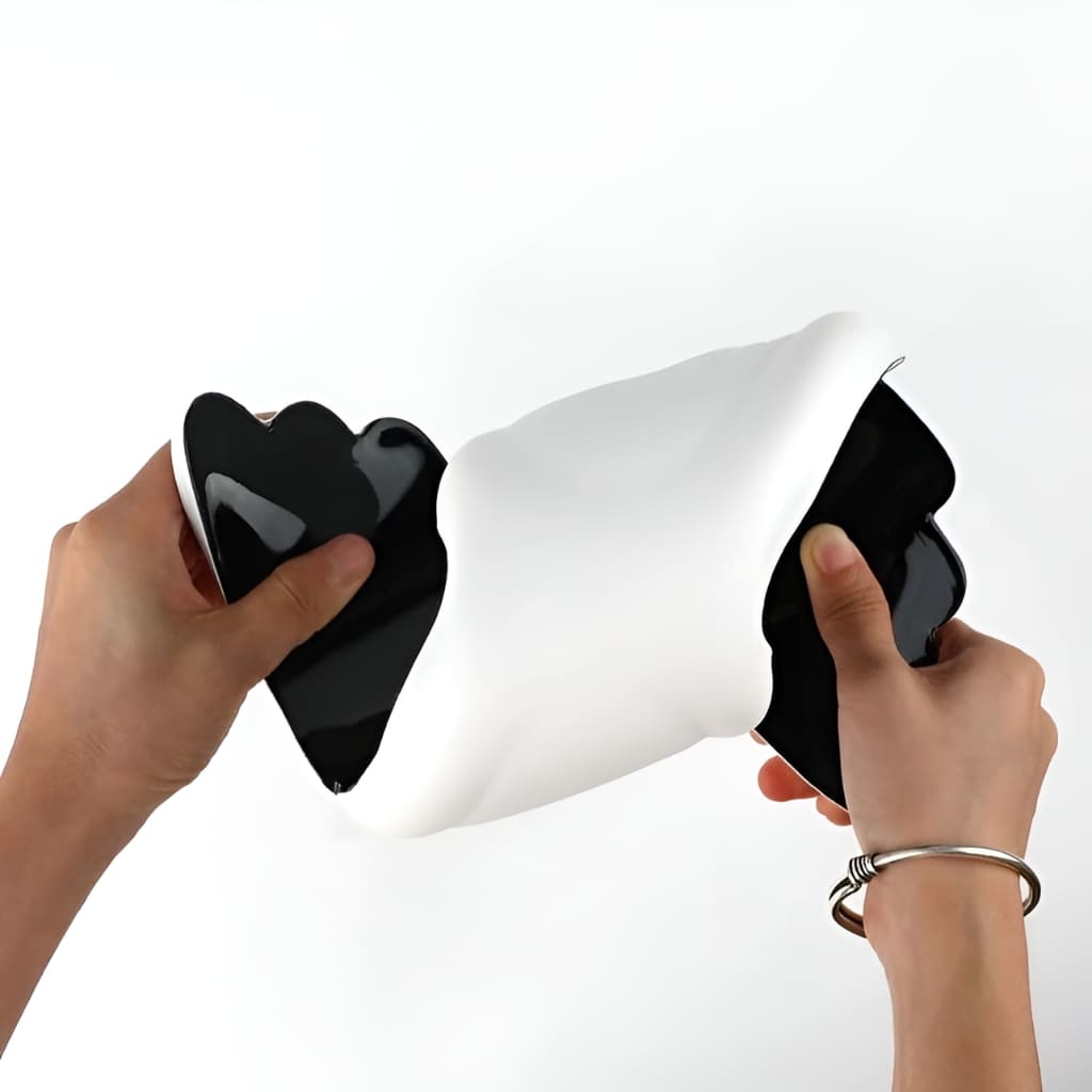 Soft kawaii wrist rest with angel wings and memory foam support, perfect for comfy typing and cute desk setups.