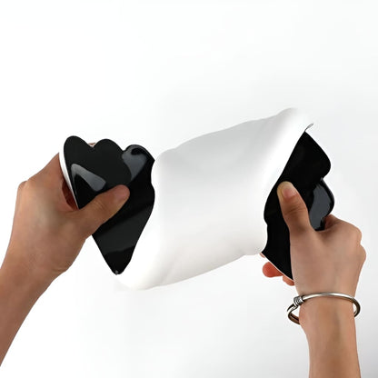 Soft kawaii wrist rest with angel wings and memory foam support, perfect for comfy typing and cute desk setups.