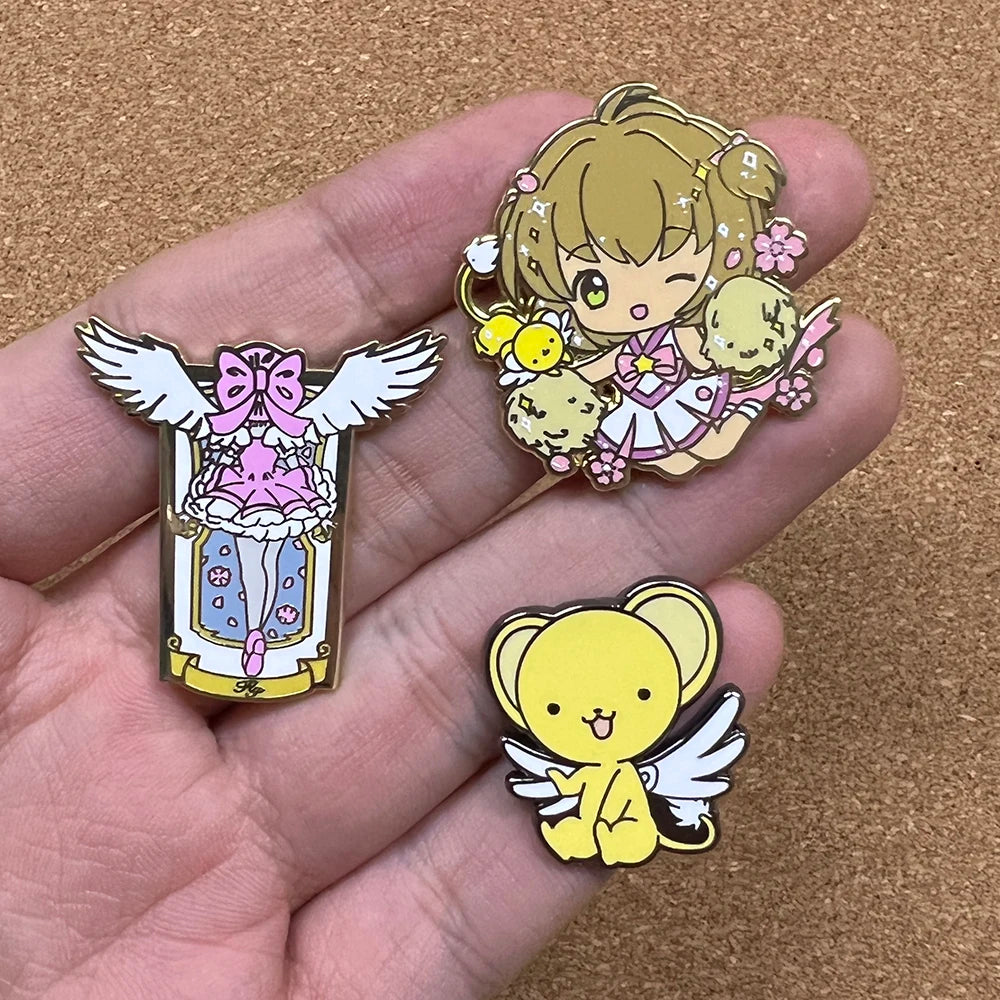 Anime style Pom Pom Team Leader pin featuring vibrant glossy finish and secure backing for everyday wear