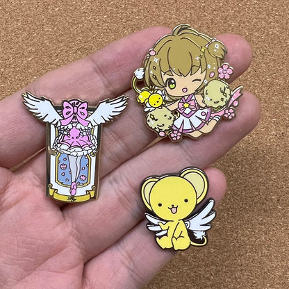 Anime style Pom Pom Team Leader pin featuring vibrant glossy finish and secure backing for everyday wear