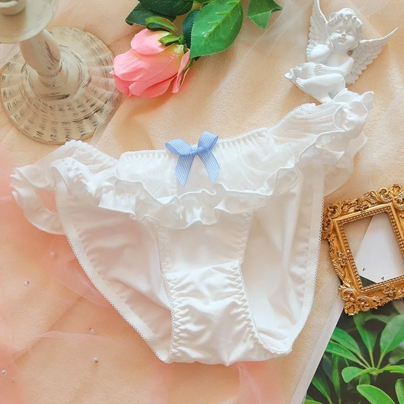 Matching Baby Blue Angel Lolita panties with ruffle detailing and center bow