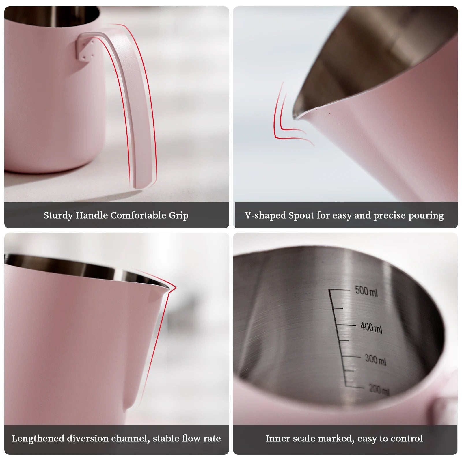 Babycore pink frothing pitcher kawaii coffee accessory for littles and aesthetic baddies