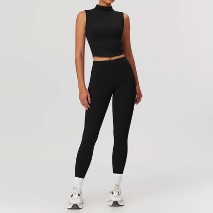 Black babygirl sporty crop and mini skirt set, perfect for playful days and bratty energy