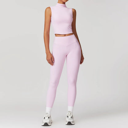 Pink babygirl sporty crop top paired with mini skirt, perfect for DDLG roleplay and casual lounging
