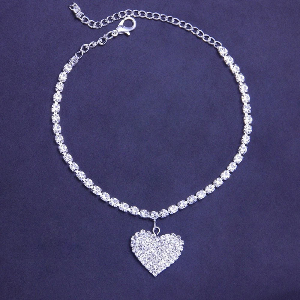 Babygirl silver sparkle anklet, kawaii dollcore jewelry perfect for ddlg, abdl, and soft girl outfits.