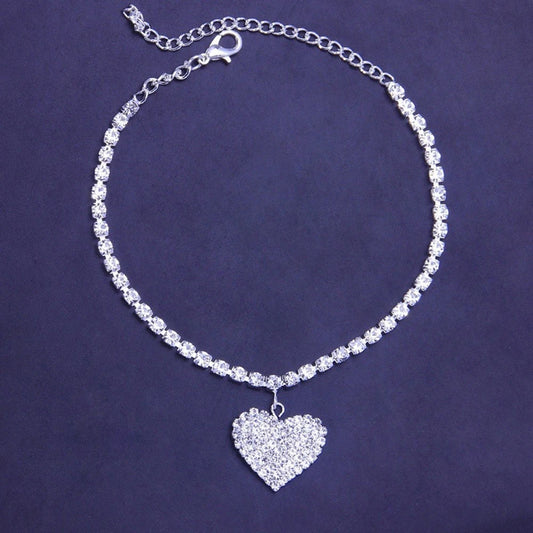Babygirl silver sparkle anklet, kawaii dollcore jewelry perfect for ddlg, abdl, and soft girl outfits.