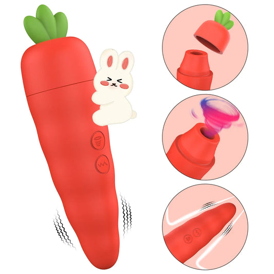 Cute bunny carrot toy for playful cutecore vibes, cozy and fun