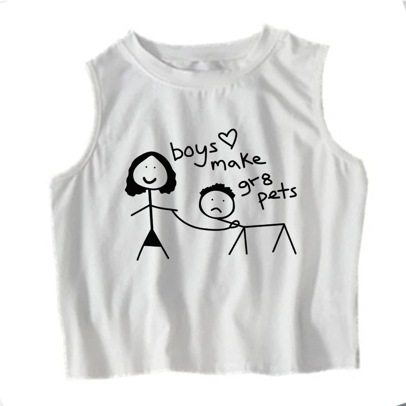 Edgy baddie crop top with statement graphic and relaxed, confident fit
