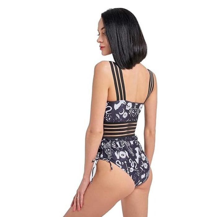 Baddie Witchy Hour Occult Bodysuit with gothic symbols and cutecore kawaii flair for DDLG ABDL