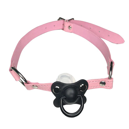 Black Candy Pacifier Choker, kawaii & edgy DDLG babygirl accessory, adjustable 46–66 cm / 18–26 in