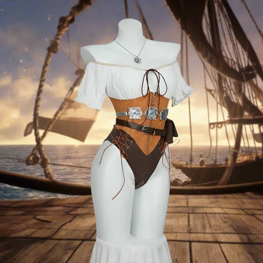 Black Flag Beauty bodysuit for DDLG, sexy cutecore fit, pirate vibes, edgy baddie style