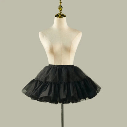 Lightweight black petticoat underskirt crinoline layer for all-day comfortable wear