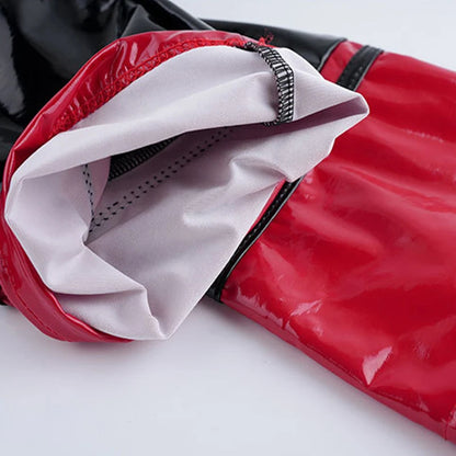 bold black latex paws stockings with red paw details for kinky DDLG, ABDL, and cosplay scenes