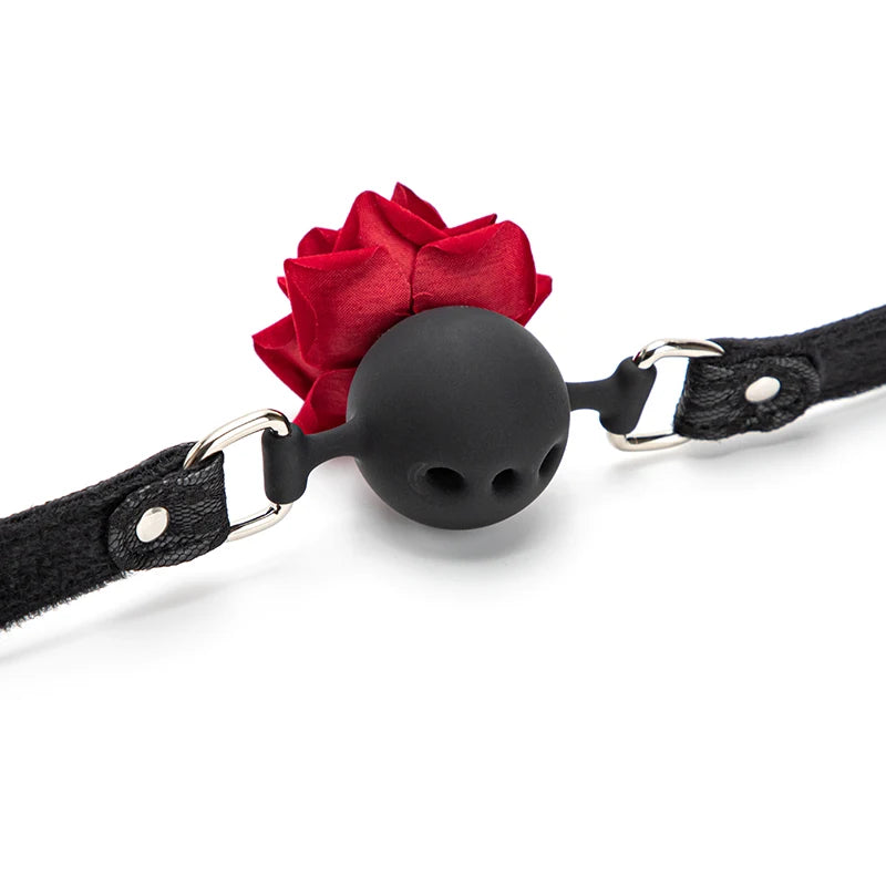 Babygirl Black Sweet Rose Mouth Gag, soft girl & spoiled little vibes, perfect for roleplay & fantasy