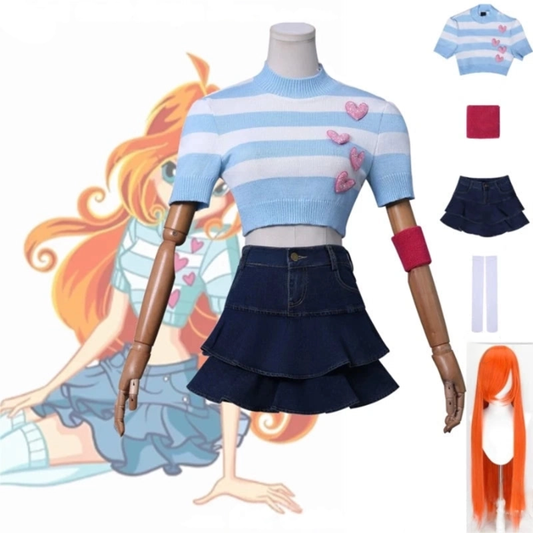 Bloom From Day One full outfit set with soft-girl cutecore top, bottom & accessories for DDLG ABDL vibes
