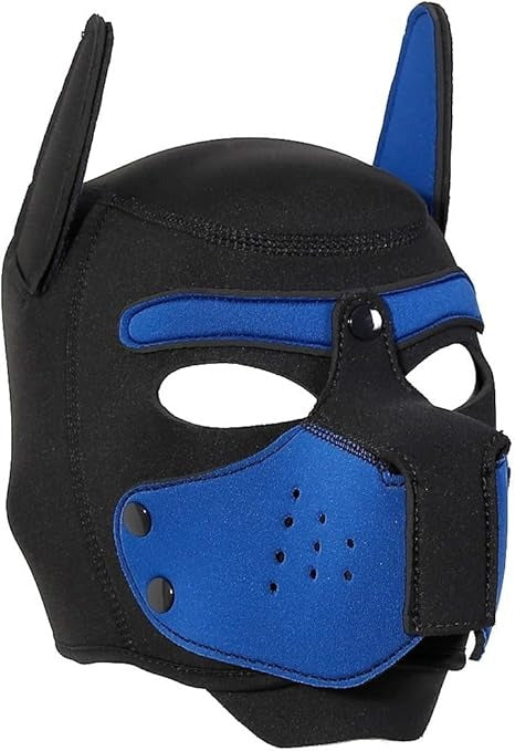Blue furry puppy mask for DDLG, petplay, flirty sub vibes, and cute little roleplay adventures.