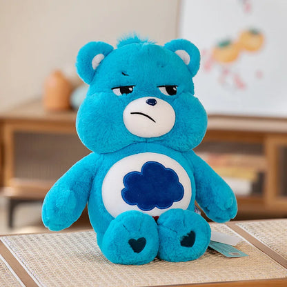 Blue Rainbow Friends plush bear featuring angry face and soft cuddle plush