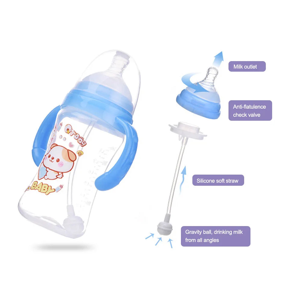 Soft pastel blue adult pacifier and matching bottle set for DDLG ABDL babycore aesthetics