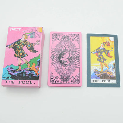 Blush pink kawaii tarot deck with full Major and Minor Arcana in dreamy cute style