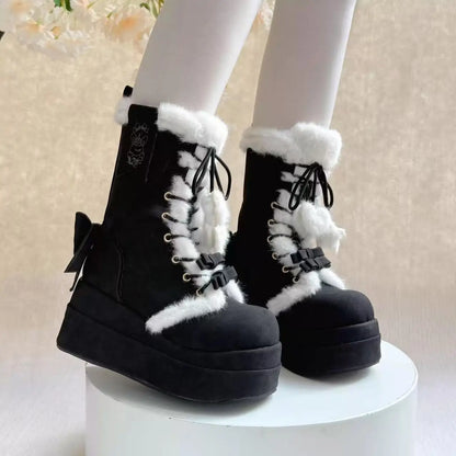 Adorable Bonbon Doll Heart Platform Boots, pastel soft girl, coquette, cutecore, kawaii and ABDL/DDLG aesthetic