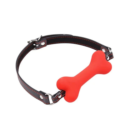 Bone Cutie Play Gag red pastel rubber gag adjustable DDLG ABDL cutecore aesthetic