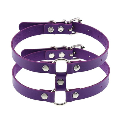 Adjustable violet choker for brats, DDLG ABDL cutecore aesthetic