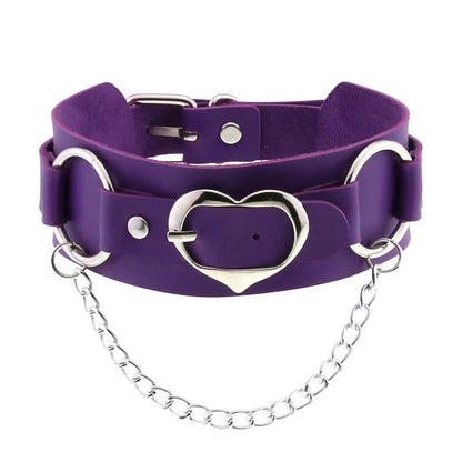 Femme violet choker, playful brat accessory for alt fashion