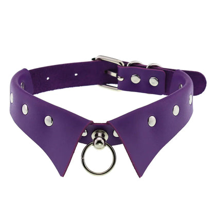 Laced violet choker, playful and bold accessory for brats