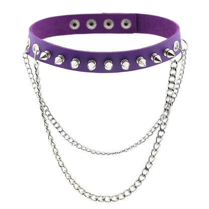 Soft bondage violet choker, kawaii submissive accessory