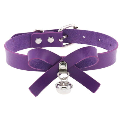 Studded violet choker for bold brats, kawaii alt fashion