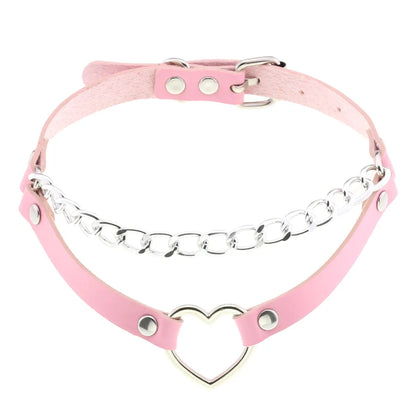 Fashionable little pink choker, kawaii cutecore DDLG accessory