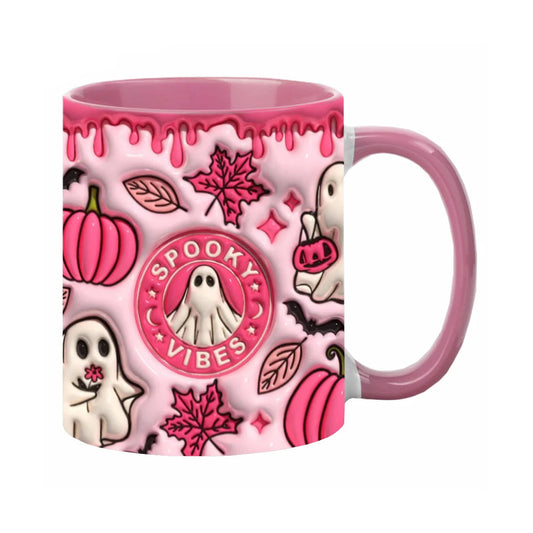 Candy coated nightmare Halloween mug with spooky candy colors for kawaii and DDLG cozy vibes