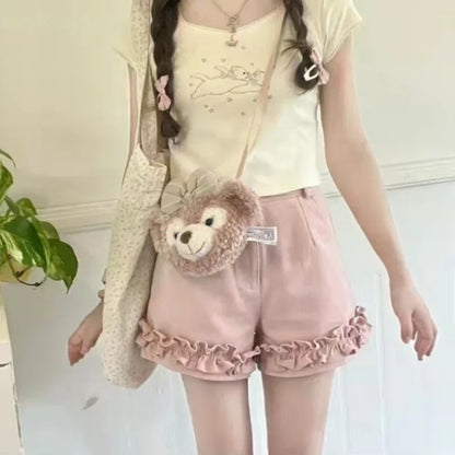 Cutecore ABDL Candy Fluff Frill Shorts with delicate ruffles for playful style