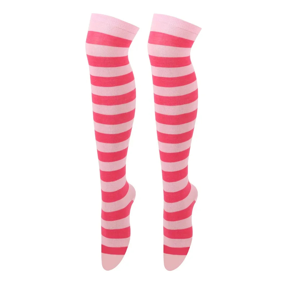 Candy Stripe Crush Stockings in candy mix colors, cute DDLG/ABDL pastelcore and kawaii fashion