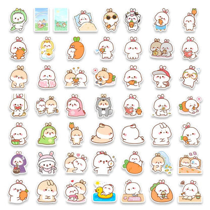 Caregiver and little themed kawaii sticker pack, waterproof random decals for phones, journals, and laptops