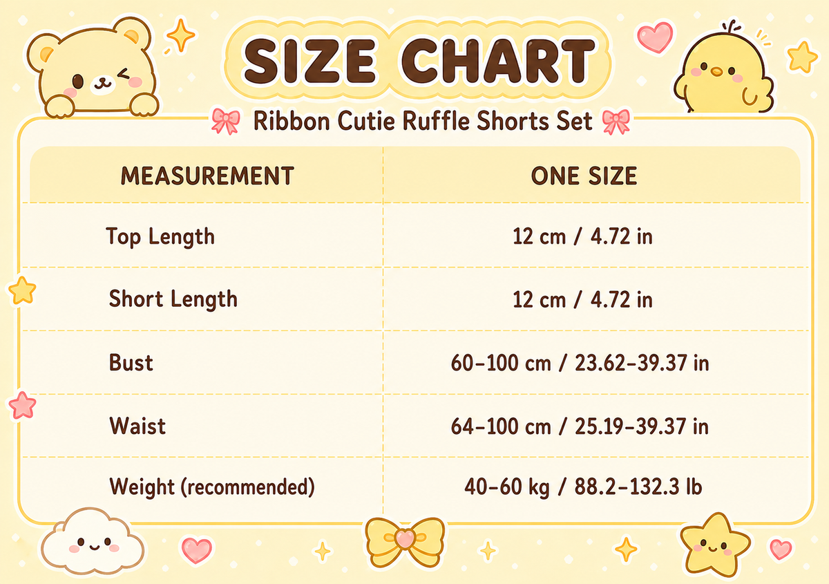 Ribbon Cutie Ruffle Shorts Set