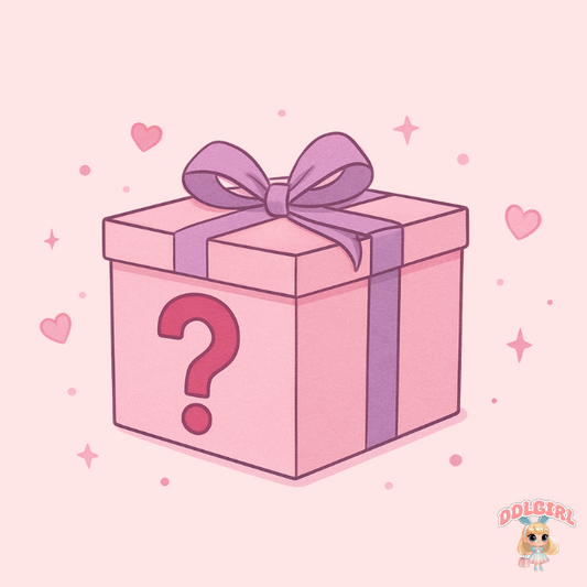 Cheeky Play Mystery Box in pink, 5 playful accessories for DDLG, soft girl, and cutecore fun