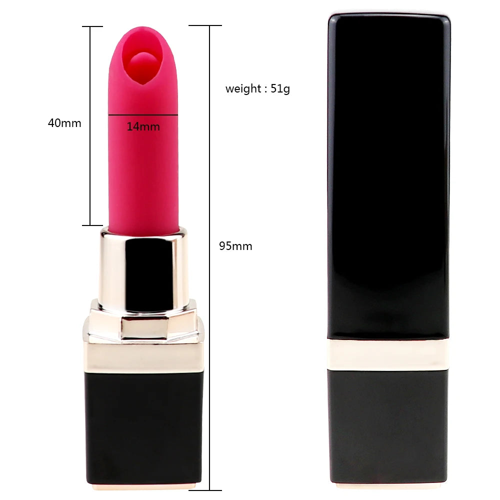 Compact kawaii lipstick vibrator, discreet, powerful, perfect for intimate cutecore moments