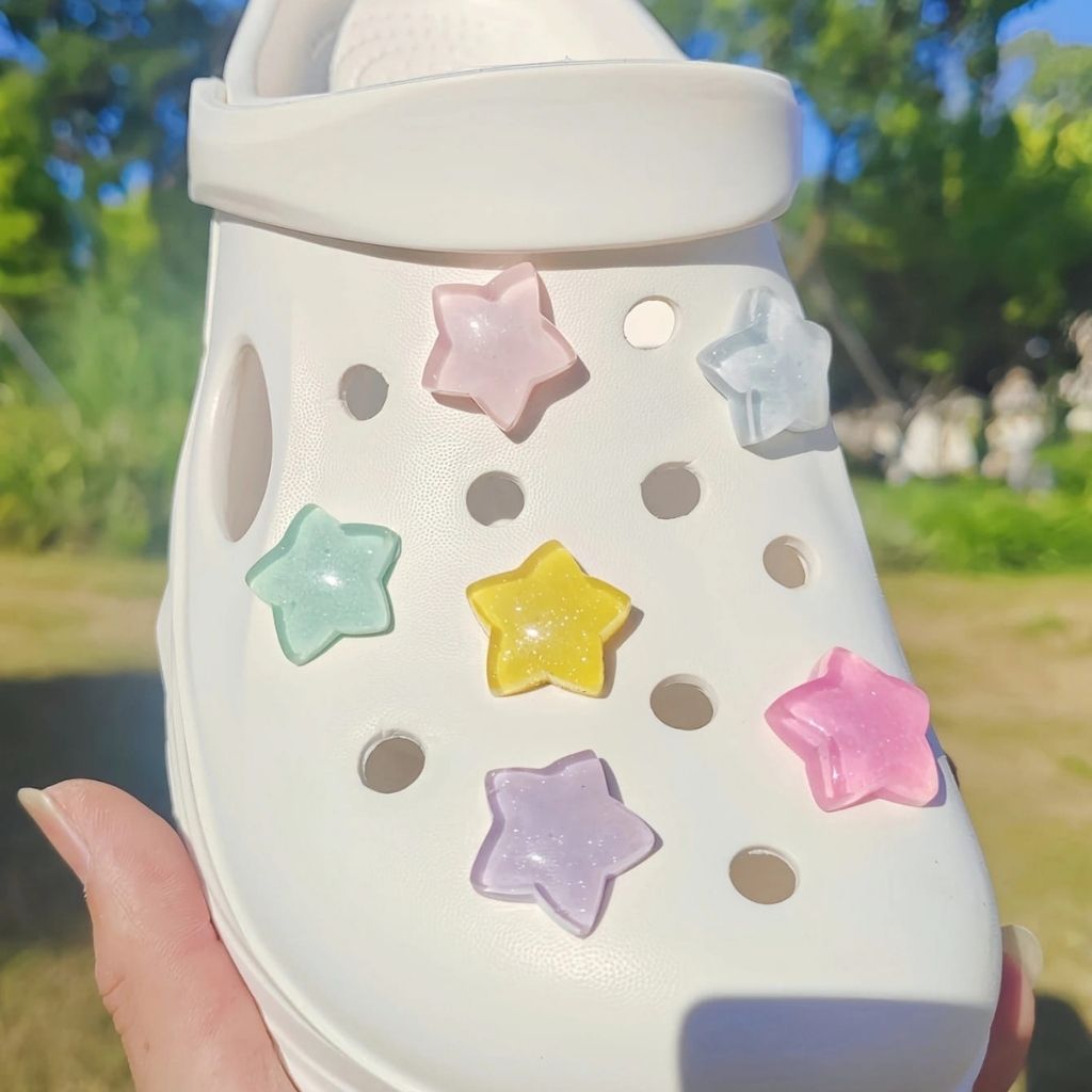 Cosmic star shoe charms kit, ideal gift for star lovers and DIY fashion enthusiasts