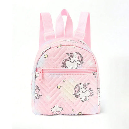 Cosmic Starseed Baby Mini Backpack in pastel pink with unicorn design, DDLG and kawaii aesthetic